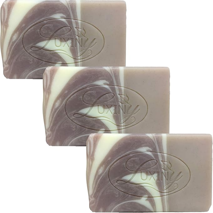 Luxiny Natural Soap Bar, Rosemary Lavender Handmade Body Soap and Bath Soap Bar is Palm Oil Free, Vegan Castile Soap with Essential Oil for All Skin Types Including Sensitive Skin (3 Pack) - Image 1